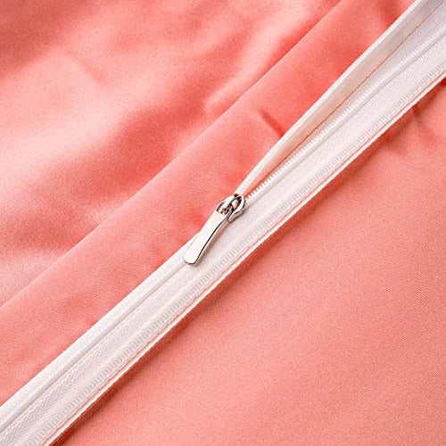 Vagasi Pink Duvet Cover Set 90 X 90 Inches, Satin 2