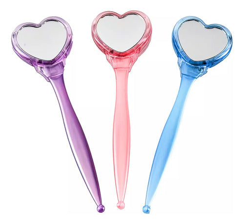 Heart-Shaped Brow and Face Shaper with Mirror Pink Violet 0