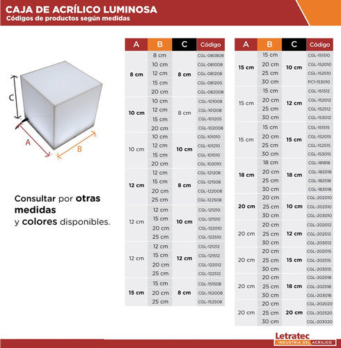 LETATEC Caja De Acrílico Luminosa Cgl-153012 3