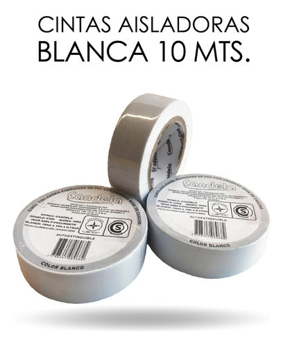 Candela PVC Insulating Tape - Pack of 10 Mts x 10 Units 1