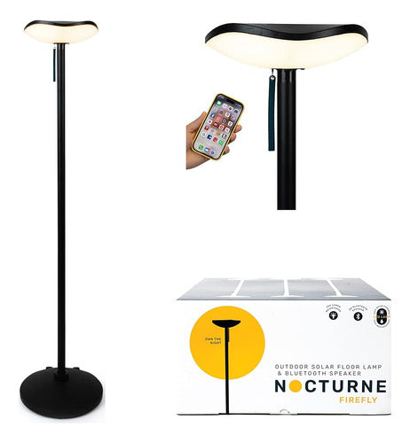 Nocturne Outdoor Solar Floor Lamp with Bluetooth Speaker - Blue 0