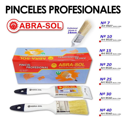 Abra-Sol Professional Brush Virola 1 Number 15 X 12 Units 2