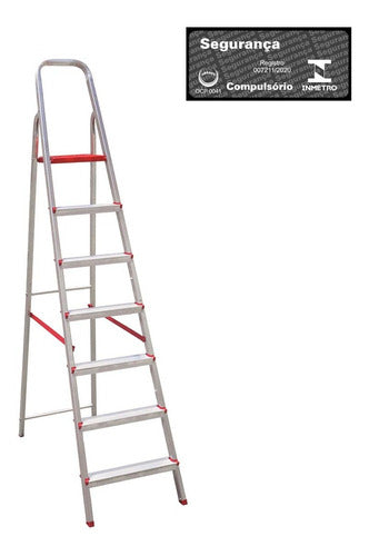 Botafogo Domestic Aluminum Folding Step Ladder 7 Steps 120kg 0