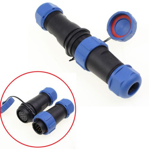 Conector Impermeable Aviación Roscado 1pair + Zócalo Sd20-12 0