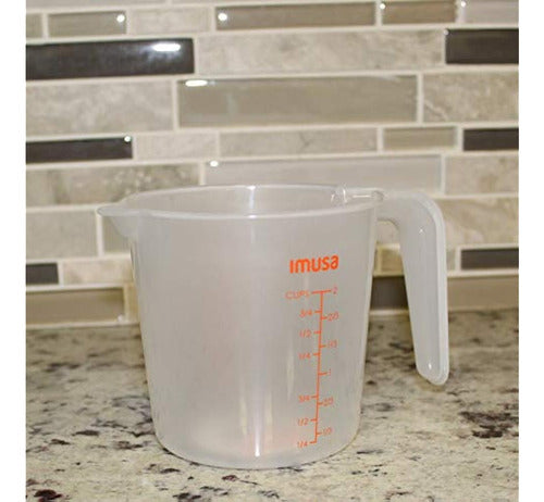 Imusa Usa Vaso Medidor De Plástico De 2 Tazas, Transparente 3