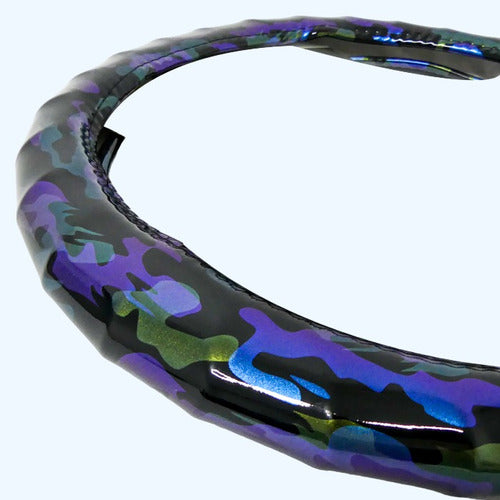 Innovauto Camo Steering Wheel Cover in Green and Blue with Non-Slip Grip 1