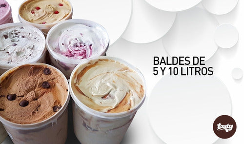 Helados Tasty | Balde 10lts | Sabores Clasicos 0