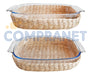 Compranet Glass Serving Dish with Removable Wicker Base 34 cm, 13097 4