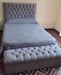 Carlos Living Chenille or Pana Upholstered Queen Headboard + Bed End Ottoman Combo 1.60m 5