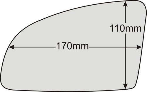 Audi A3-A4 2007/10 Antireflex Convex Mirror Glass 1