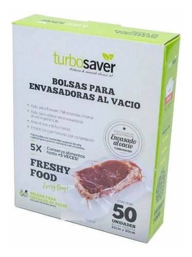 TurboSaver 50 Gofradas Vacuum Sealer Bags 22cmx30cm 0