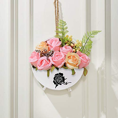 Veryhome Artificial Flowers Silk Roses Pink 50.8cm 4