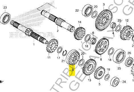 Engranaje 3ra Eje Primario Honda Xr 150 Original Genamax 1