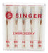 Singer Universal Embroidery Sewing Machine Needles, Size 80/11, 5-Count 1