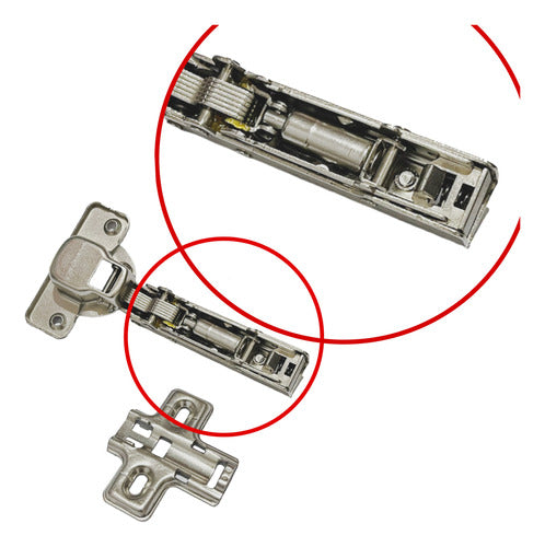 Bronzen 35mm Soft Close Clip-On Hinge with Concealed Hydraulic Piston 0