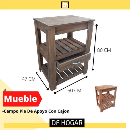 DF Hogar Vanitorio Estilo Campo Pie De Apoyo 60cm 1