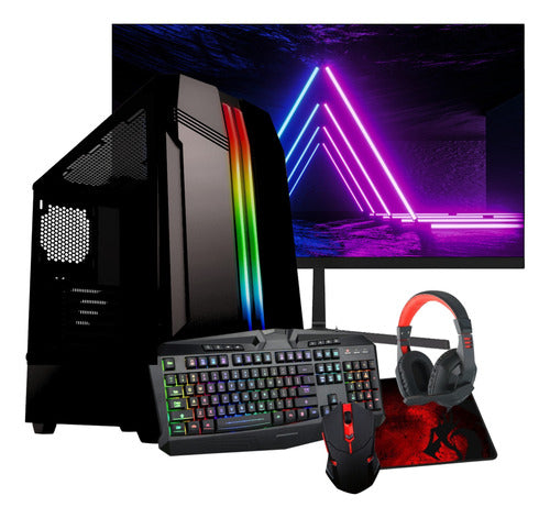 Pc Gamer Nueva Amd 3200g 16gb Ddr4 Vega 8 + Monitor + Combo 0