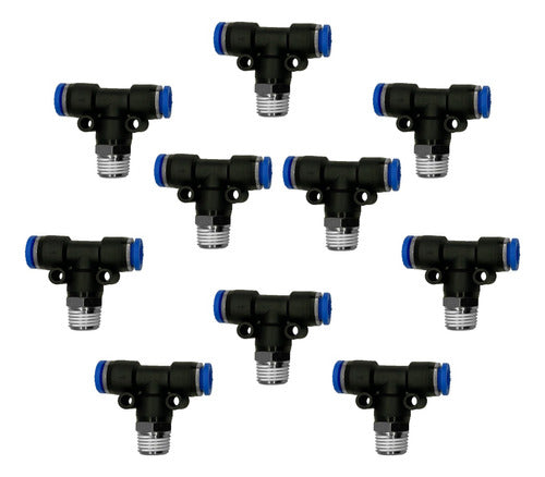 ADM Pneumatic Tee Connector M5 - 4mm X10 Units 0