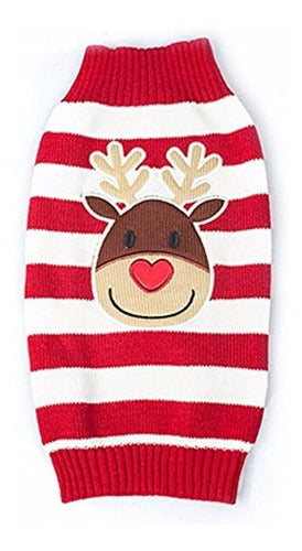 Bobibi Cartoon Reindeer Christmas Dog Sweater 0