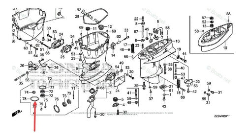 O-ring (47x3.1) Honda Marine 50hp Bf50dk4  Original Genamax 2