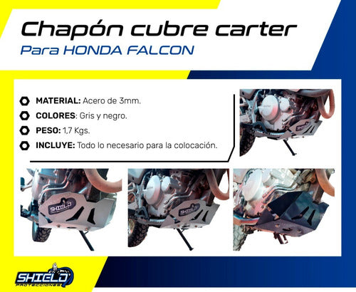 Shield Protecciones - Gaspar Ringuelet Cubre Carter Honda Falcon Nx4 400 5