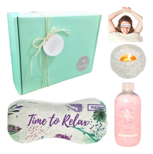 Relaxation Gift Box Set with Rose Aroma - Spa Kit for Ultimate Enjoyment - Set Relax Caja Regalo Box Rosas Kit Aroma Spa N48 Disfrutalo