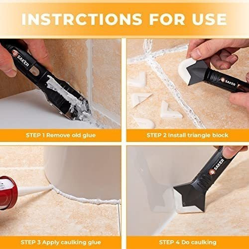 Saker Tools Caulking Tools, Remover Scraper for Bathroom Kitchen 1