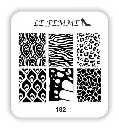 Acrylic Stamping Plate Lefemme Mod 182 - Local Flores 0