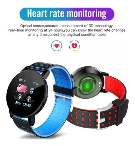 Smartwatch 119+ Plus Intelligent Watch with Blood Pressure Oximeter 42