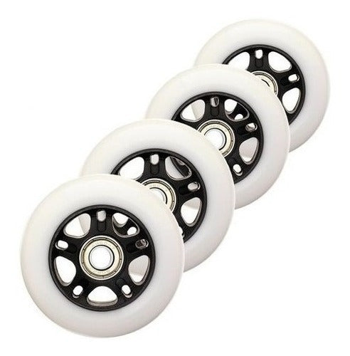 Expert 80mm Silicone Roller Wheels Kit 4u + 8 ABEC7 Bearings 1