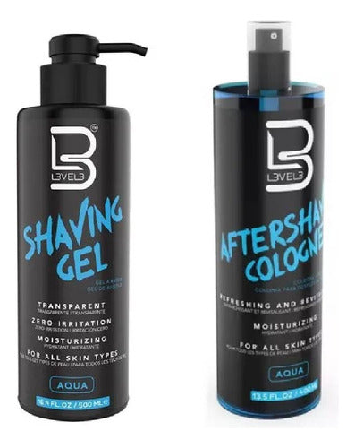 Level 3 Gel Shaving Kit + Aftershave Cologne 0