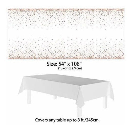 Hapray - Pack of 4 Plastic Tablecloths for Rectangular Tables 1