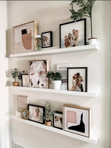 Mundopercheros Wooden Floating Picture Shelves 5