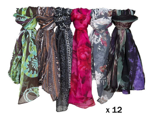 Women's Winter Scarf Pashmina Combo of 12 Units 35x200cm 2368 1