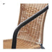 Just Home Collection Garden Black Natural Rattan Chair 7