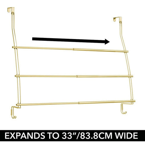 Mdesign Metal Expandable Over Door Towel Rack 3