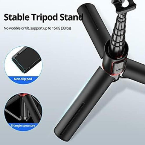 Atumtek Selfie Stick Trípode+control Remoto Y Soporte - Red 2