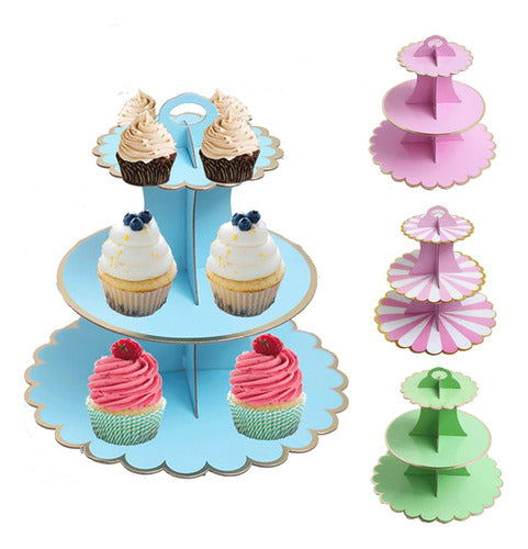 Base Porta Cupcake De 3 Pisos Candy Bar 1