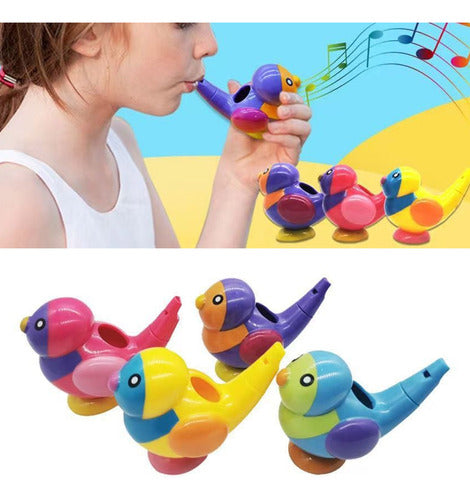 (bl) Bird Whistle Bath Toy Para Crianças Brinquedo Musical D 1