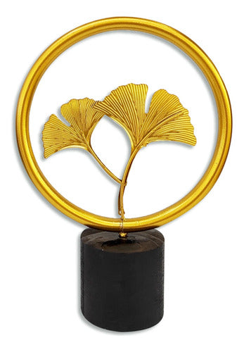 Trend & Home Modern Ginkgo Leaf Golden Metal Ornament Minimalist 0