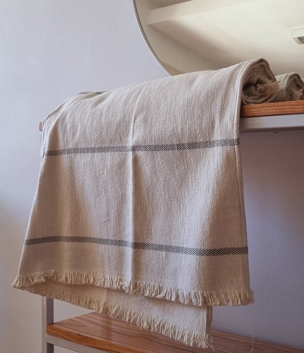 Rustic Fringed Bed Throw 100% Cotton 200 x 150 70