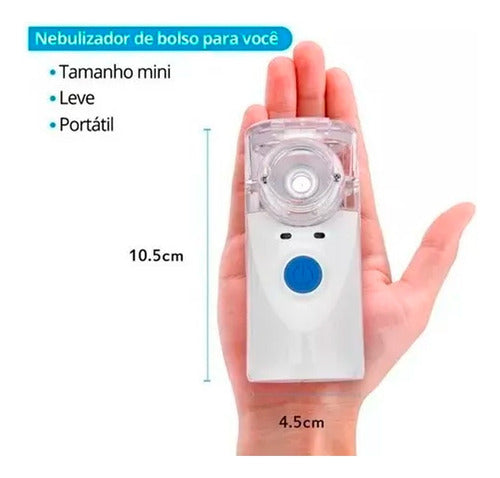 Rechargeable Portable Bivolt Mesh Nebulizer - White 4