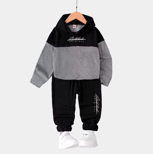 Baby Boy's Rustic Sweatshirt and Pants Set - 1 to 4 Years - Gray 0
