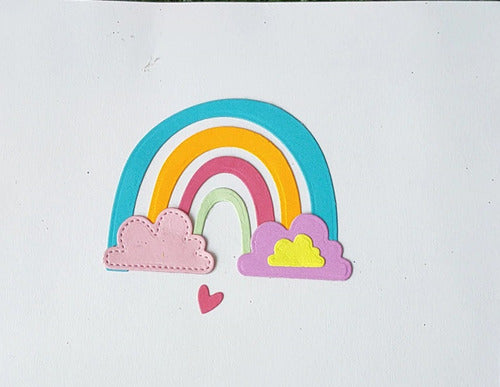 D'Arteche Die Cut Scrapbooking Rainbow with Clouds B 1