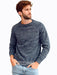 Men's Heathered Round Neck Wool Pullover Sweater Jacket 21
