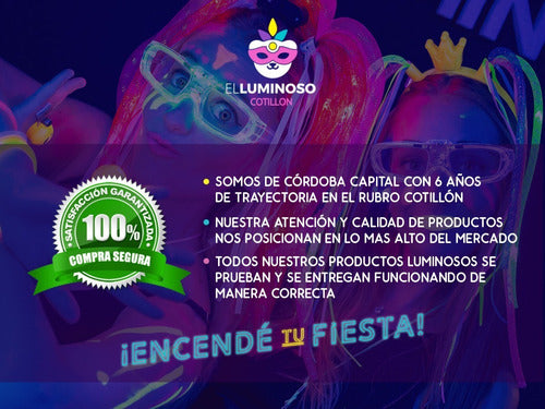 El Luminoso Cotillon 6 Tubos De Pulseras Quimicas X50 Unidades! Fiesta! 4