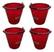 Mascardi 17 Liters Plastic Bucket with Steel Handle x4 0