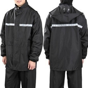 Generic Reflective Rain Suit for Motorcycle Rider with XXL Bag 2