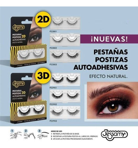 Jessamy Pestañas Postizas 2D Autoadhesivas - G-117 4