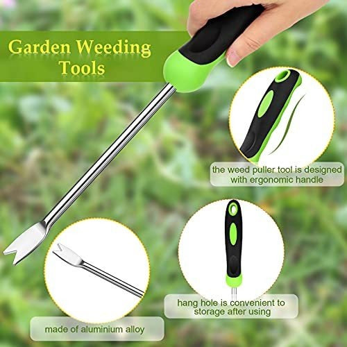 Honoson Gardening Hand Weeding Tool - 2 Piece Manual Weeder Set 2